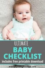 Ultimate Newborn Baby Checklist - The Only List You'll Need