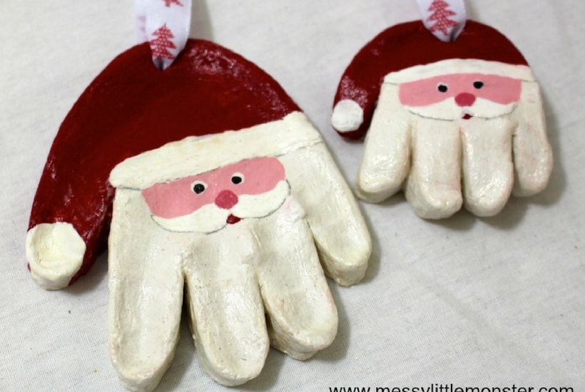 christmas crafts for toddlers santa handprint
