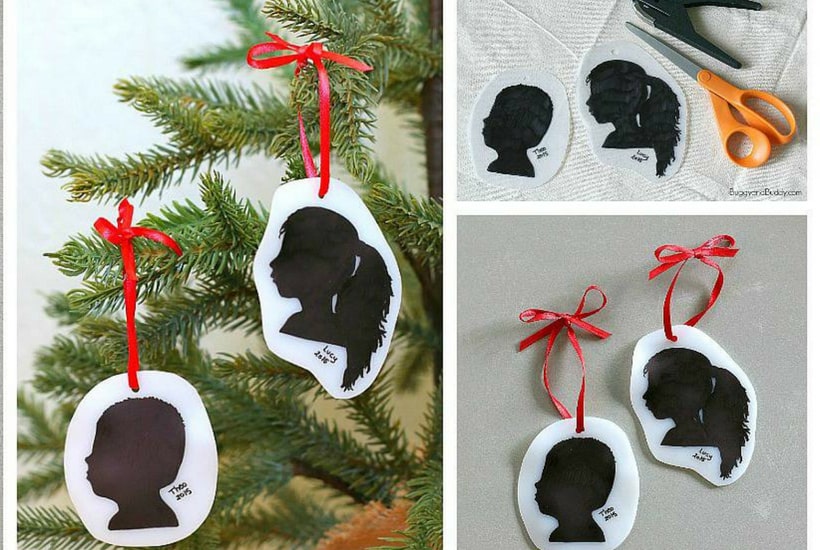 homemade toddler keepsake ornament silhouette