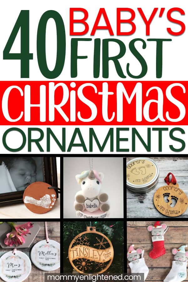 40 Adorable Baby's First Christmas Ornaments That You'll Love