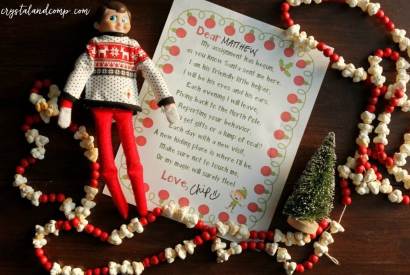 elf on the shelf printable welcome letter