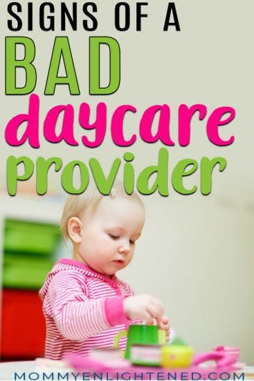 warning signs of bad daycare provider