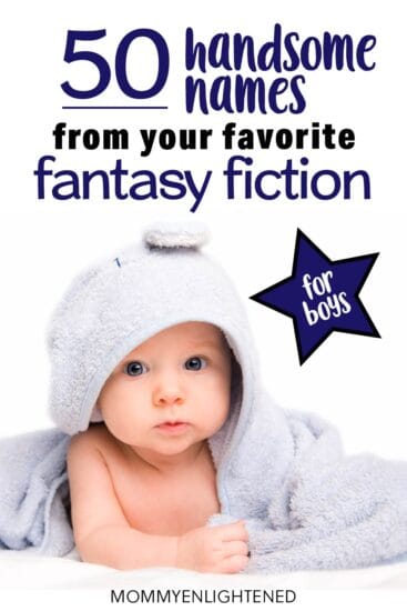 Pinterest pin for fantasy baby boy names