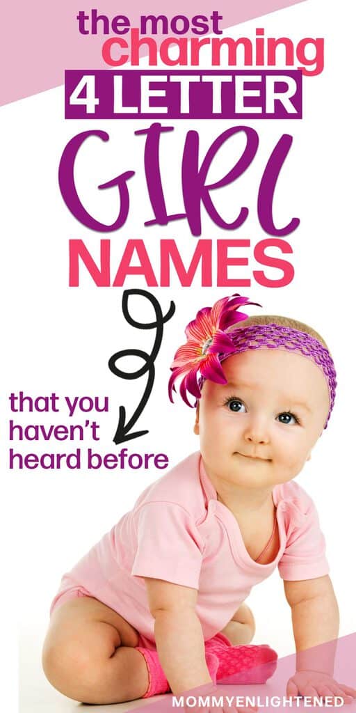 Adorable 4 Letter Girl Names (+ meanings and origins)