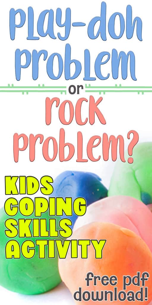 kindergarten coping skills activity play doh problem rock problem pinterest pin